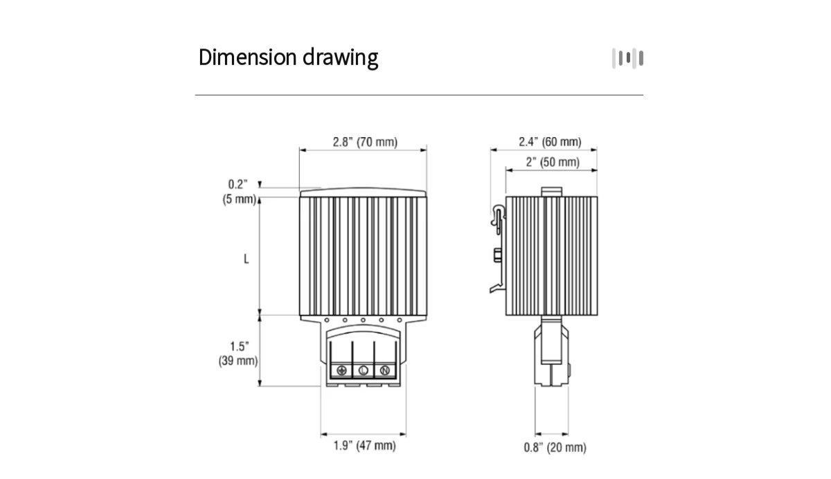 Dimension drawing_