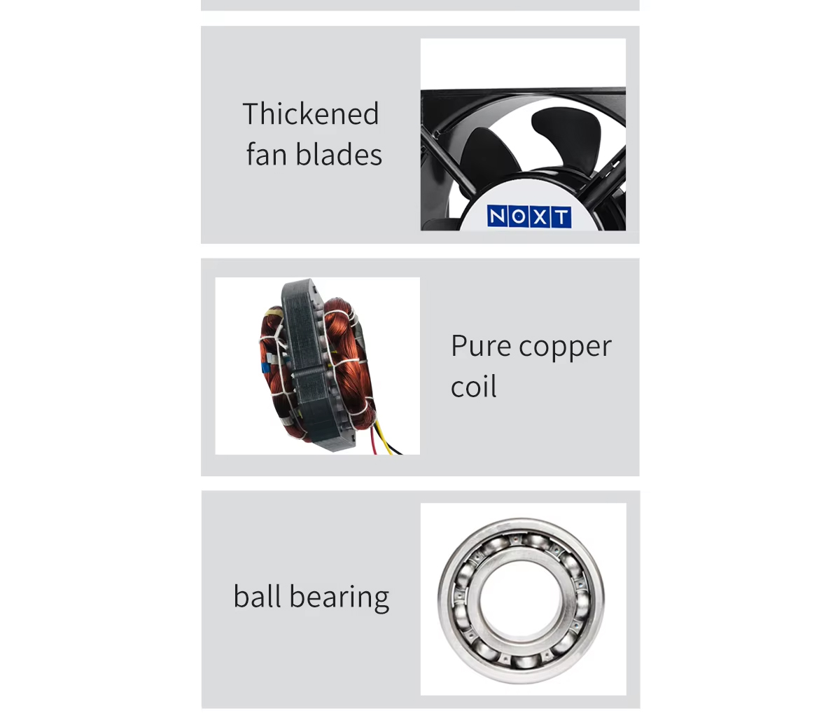 Thickenedfan blades
